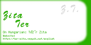 zita ter business card
